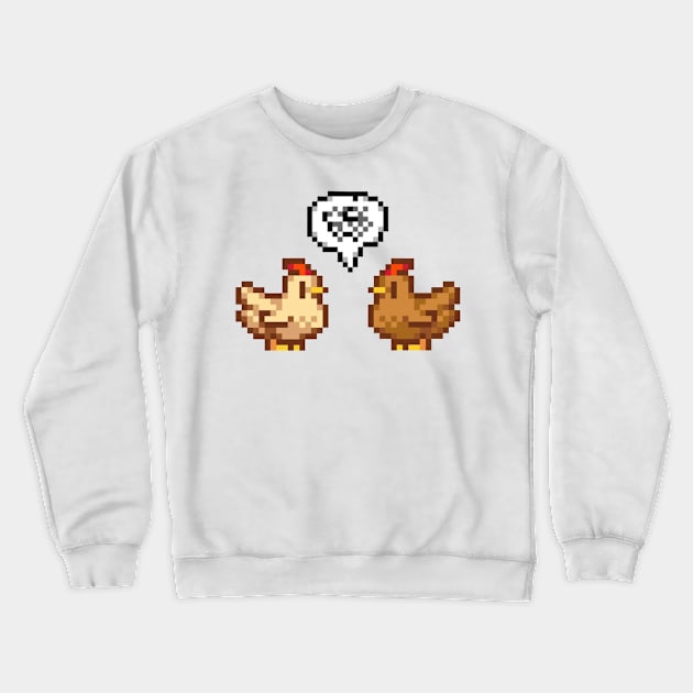 Stardew Valley Unhappy Chickens Crewneck Sweatshirt by r9440